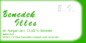 benedek illes business card